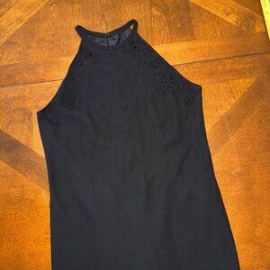 JONES NEW YORK Black Racer Neck Sleeveless Beaded Evening Wear Formal Dress 12